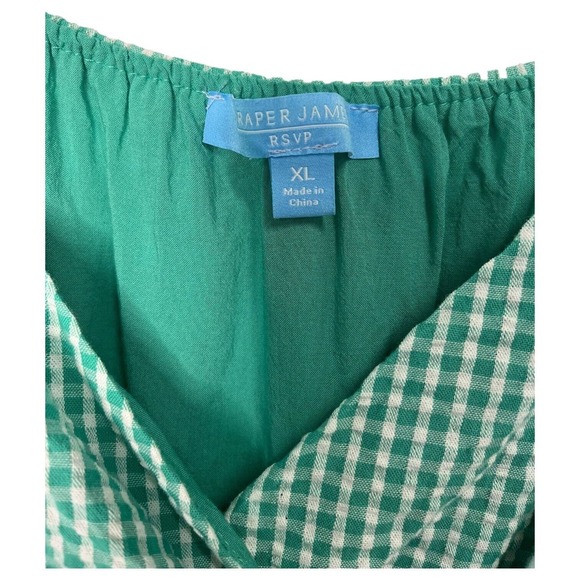 Draper James Green Gingham Midi Dress - Picture 9 of 16